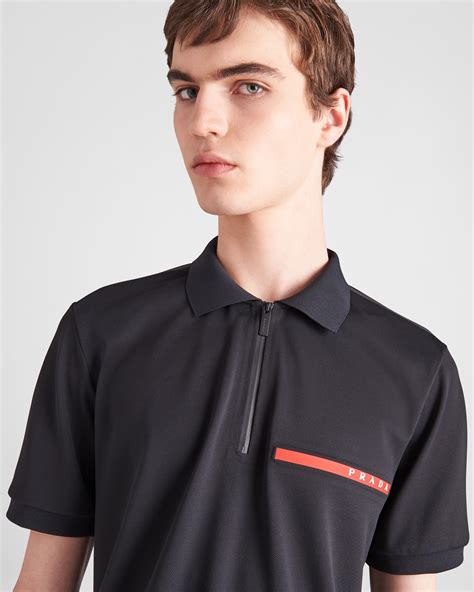 prada poloshirt schwarz|Prada polo shirt price.